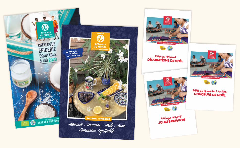 Visuel catalogues Artisans du Monde édités par Solidar'Monde